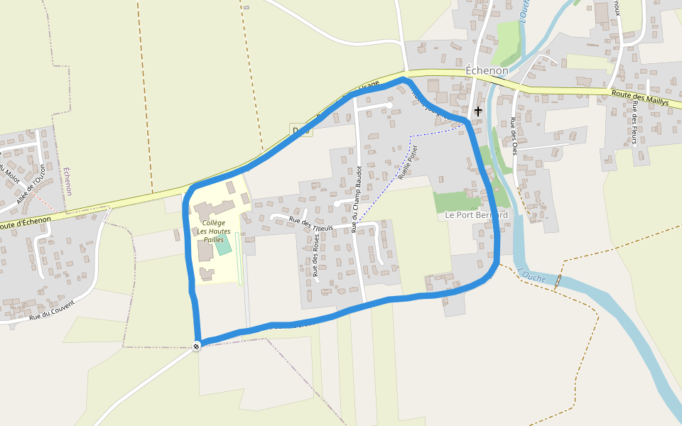 Gymnase walking route map in Saint-Usage