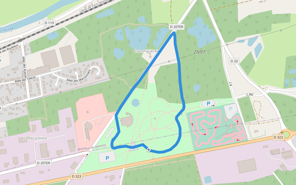 ZNIEF walking route map in Soulitré