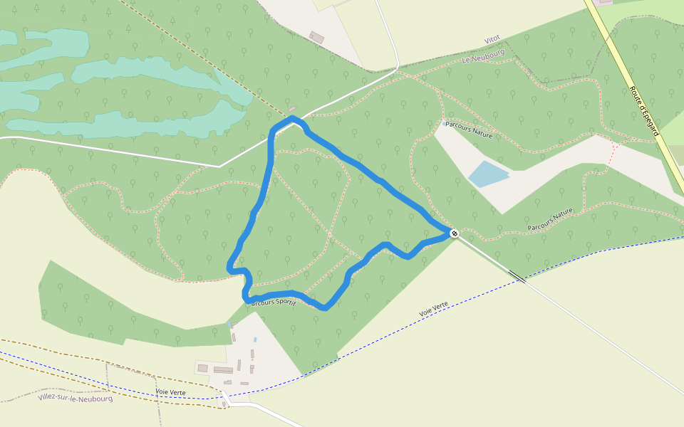 Parcours Sportif walking route map in Le Neubourg