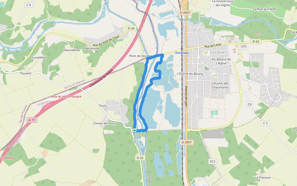 Chemin de Halage walking route map in Nargis