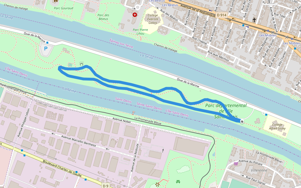 Ile SaintDenis Park Walking and Running L'ÎleSaintDenis, Seine