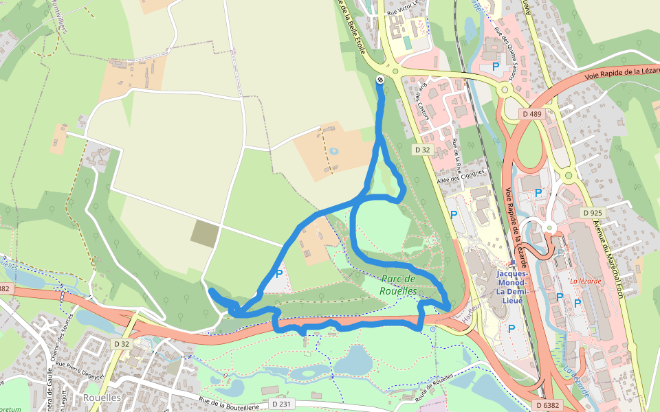 Voie verte - Véloroute de la pointe de Caux walking route map in Montivilliers