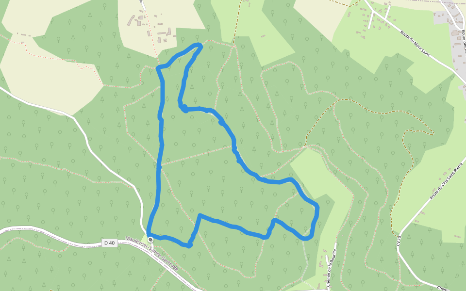 sculpture walking route map in Maulévrier-Sainte-Gertrude
