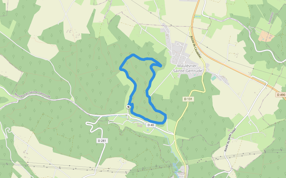 Chemin des Caillouets walking route map in Maulévrier-Sainte-Gertrude