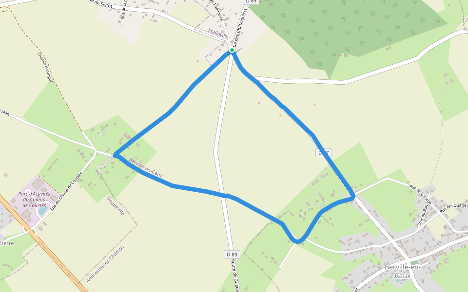 Bosc Mare walking route map in Étalleville