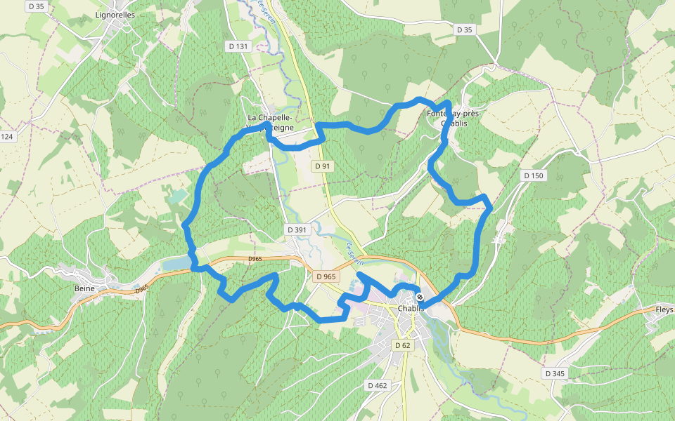 Beine Pond in Bourgogne-Franche-Comté | Walking Map