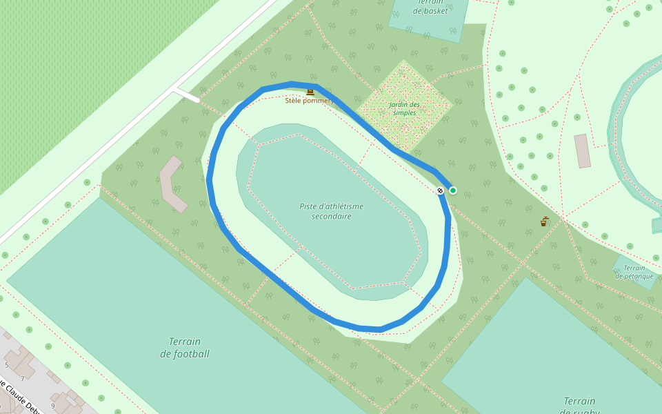 Piste d'athlétisme secondaire