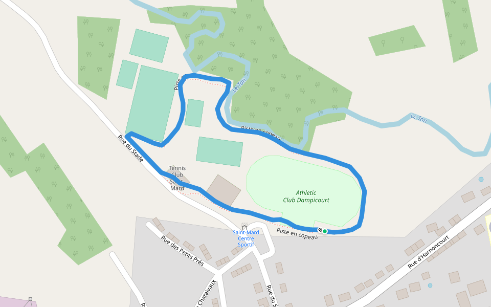 Athletic Club Dampicourt Walking And Running Trail Virton, Luxembourg