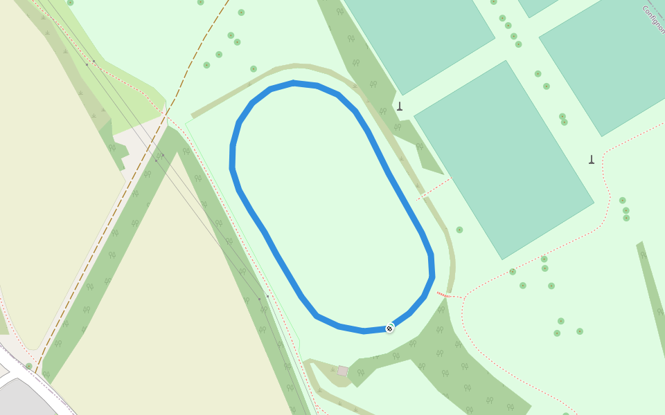 Centre Sportif des Evaux walking route map in Confignon