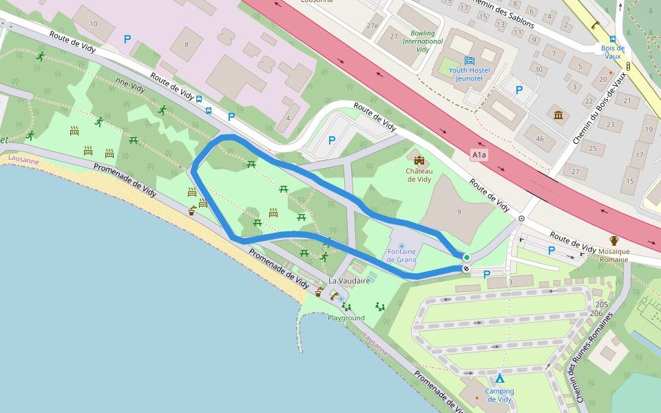 Bourget Park Walking and Running Lausanne, Canton of Vaud, Switzerland Pacer