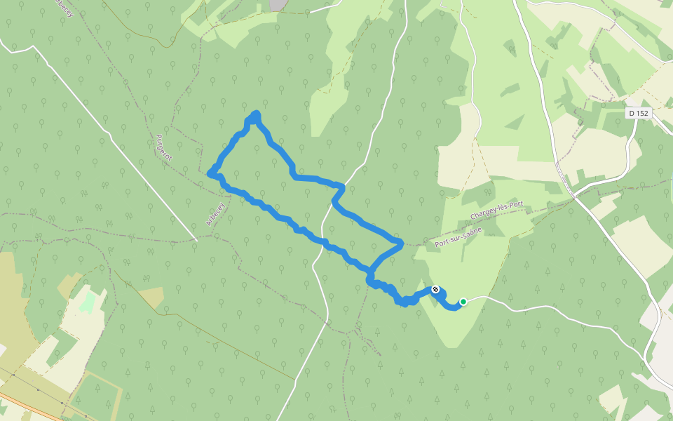 Bois Chargey-lès-Port walking route map in Port-sur-Saône