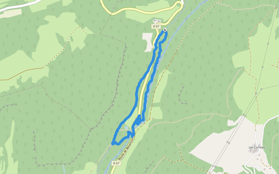 Chemin du Puits Noir walking route map in Scey-Maisières