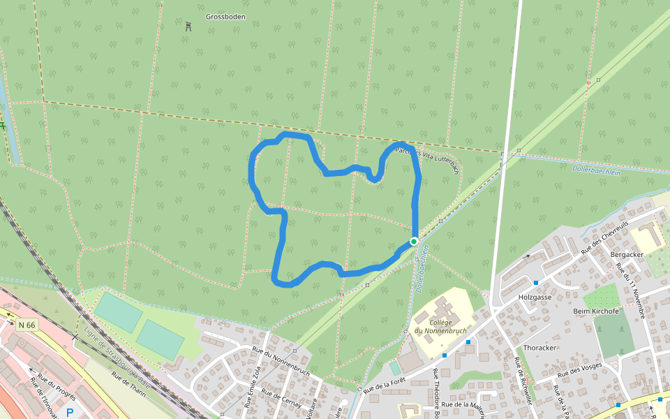 Parcours Vita Lutterbach walking route map in Lutterbach