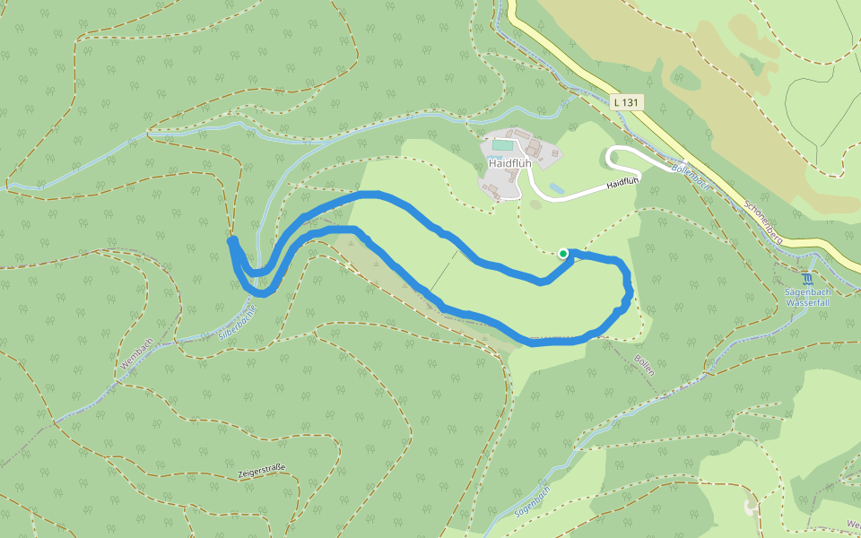 Haidflüh walking route map in Böllen