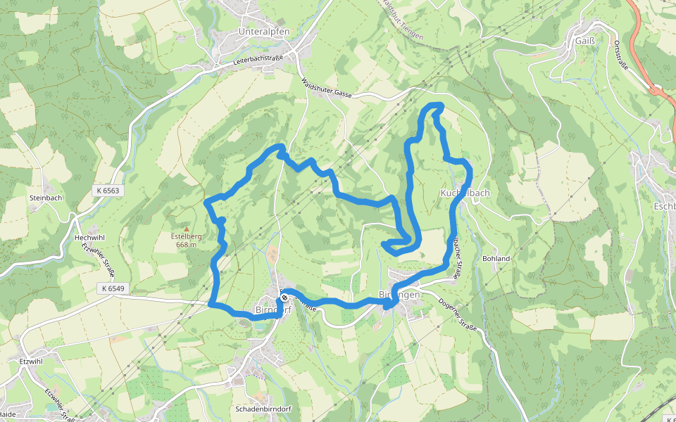 Insektenhotel walking route map in Albbruck