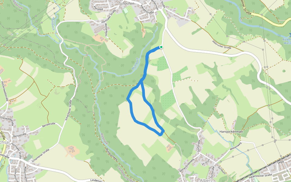 Bauer Bächle walking route map in Albbruck