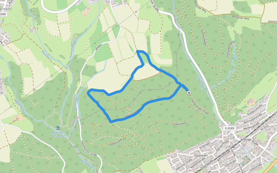 Bildstöckleweg walking route map in Dogern