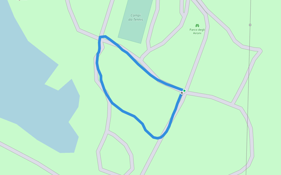 Parco degli Aironi walking route map in Cascina Inglesina