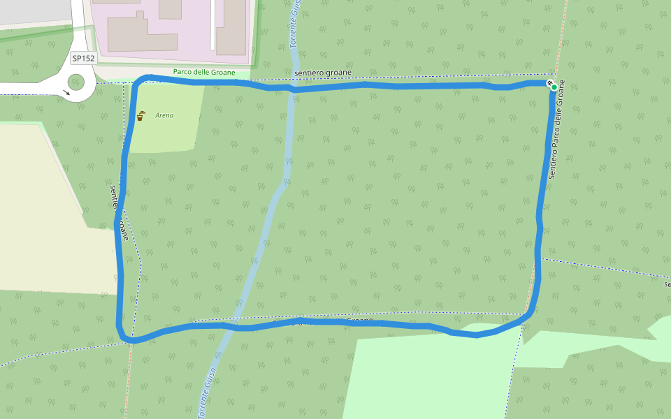 Parco delle Groane walking route map in Lazzate