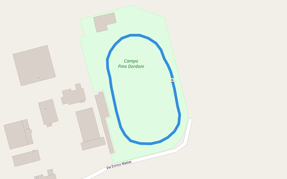 Campo Pino Dordoni walking route map in La Corva