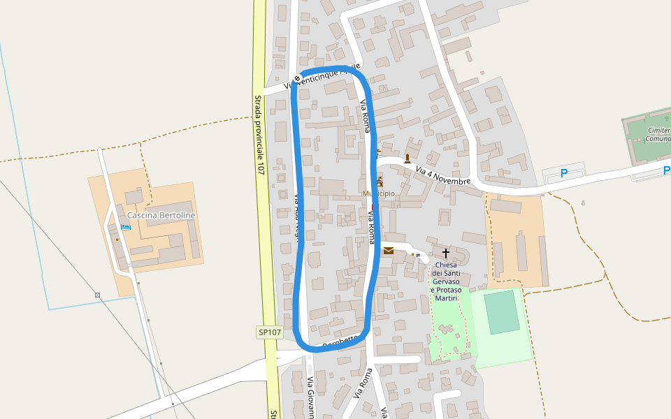 War Memorial Sendero Ossago Lodigiano, Lodi, Italia Pacer