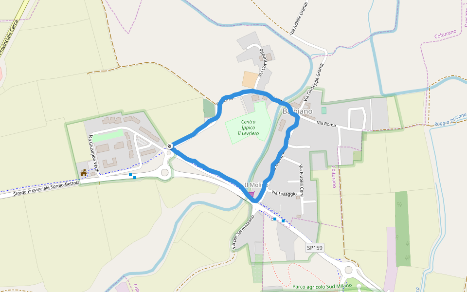 Centro Ippico Il Levriero walking route map in Municipio