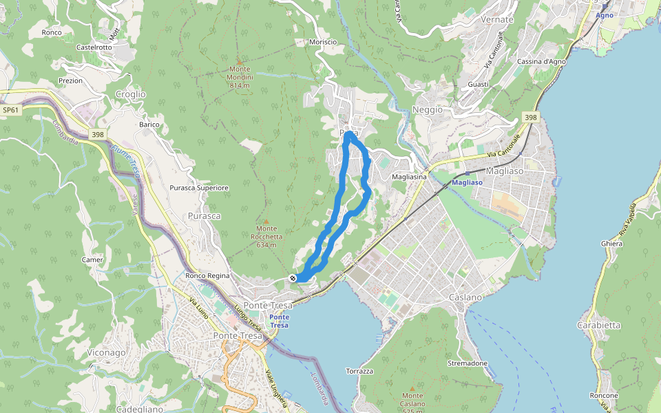 Casa Paladina walking route map in ponte