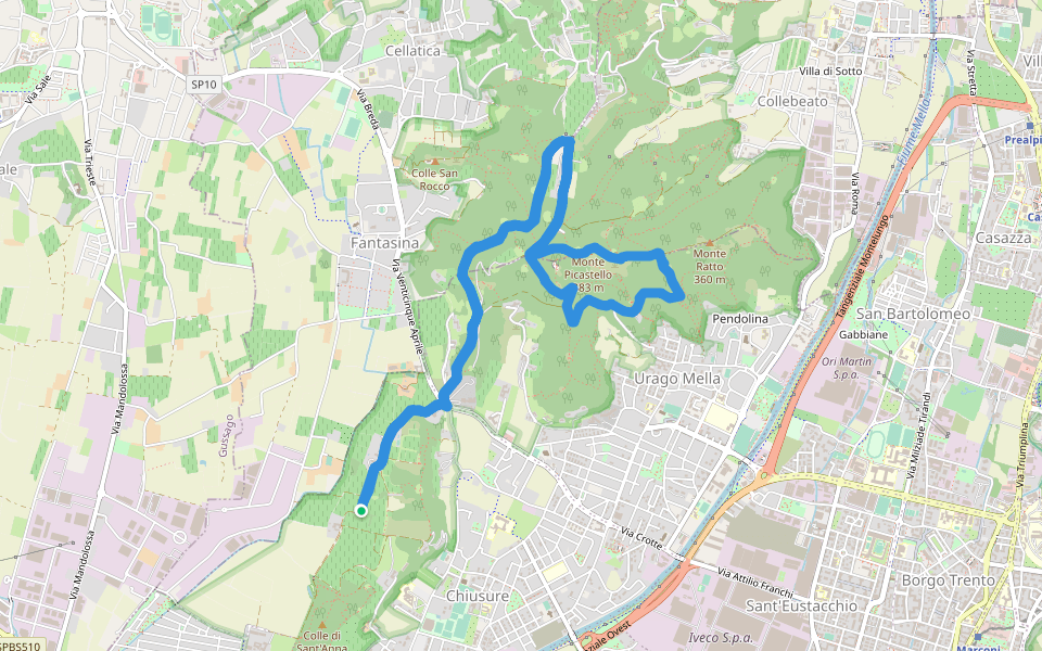 Monte Picastello - Strada delle trincee