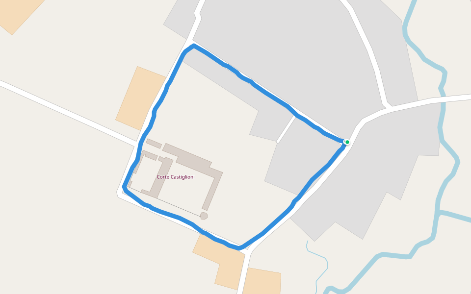 Corte Castiglioni walking route map in Casatico