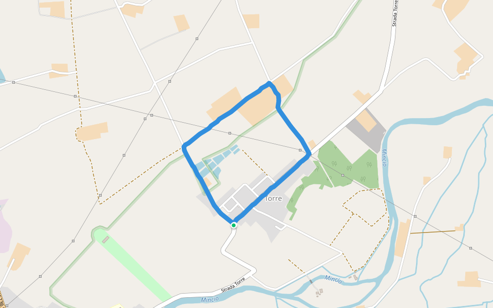 Torre walking route map in Torre