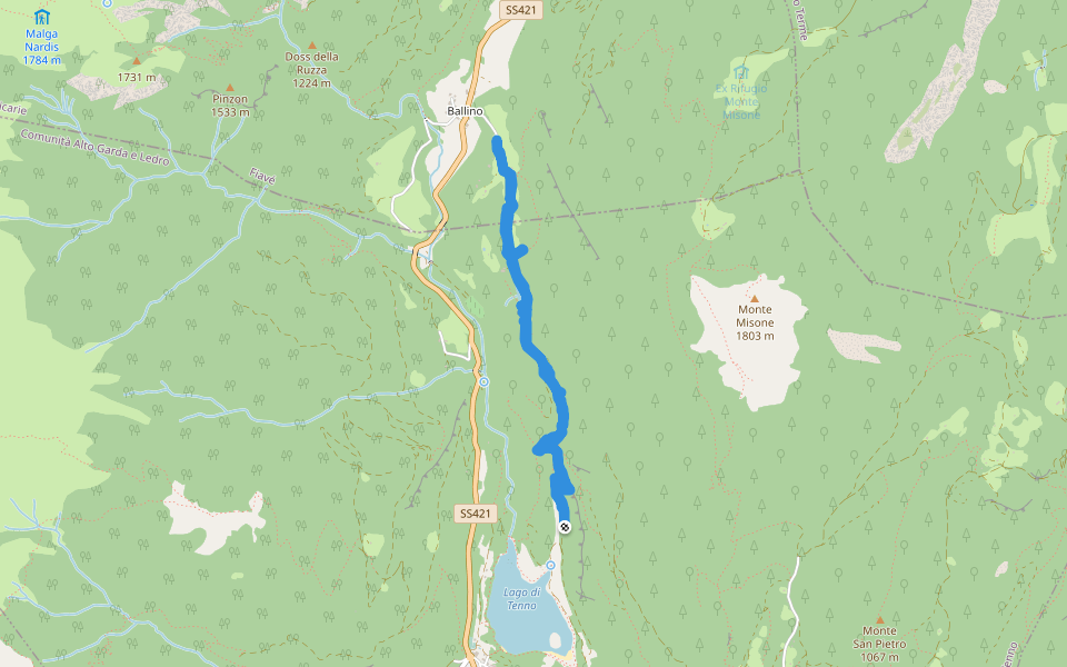 Strada forestale Lago di Tenno - Laghisoli