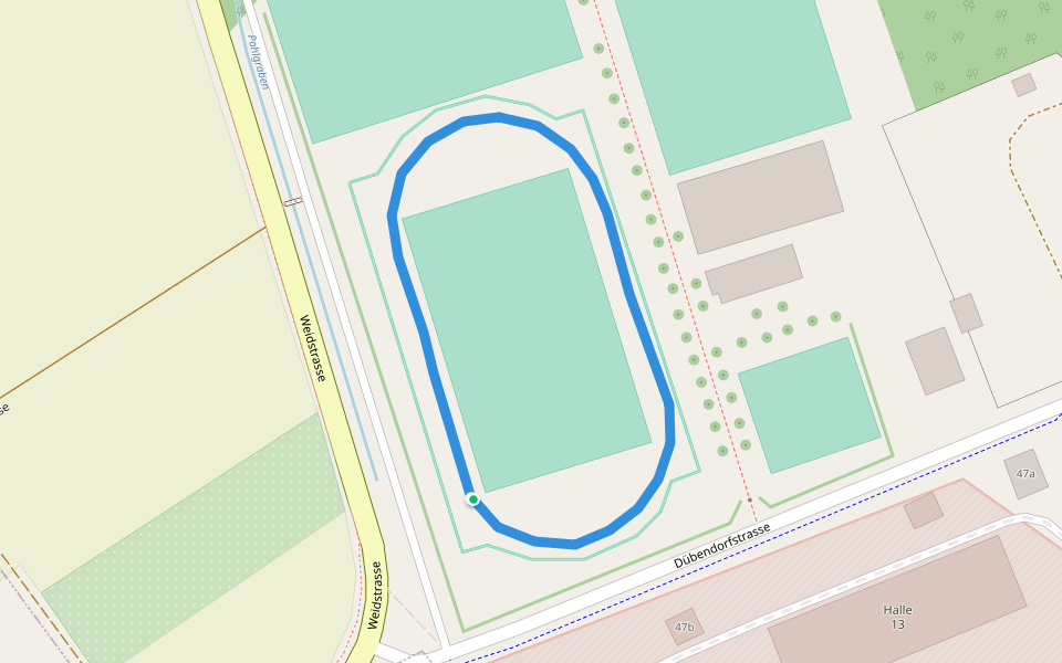 Pohlgraben walking route map in Wangen-Brüttisellen