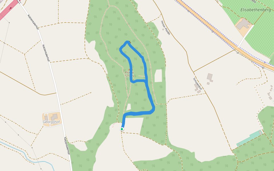 Plören walking route map in Hilzingen