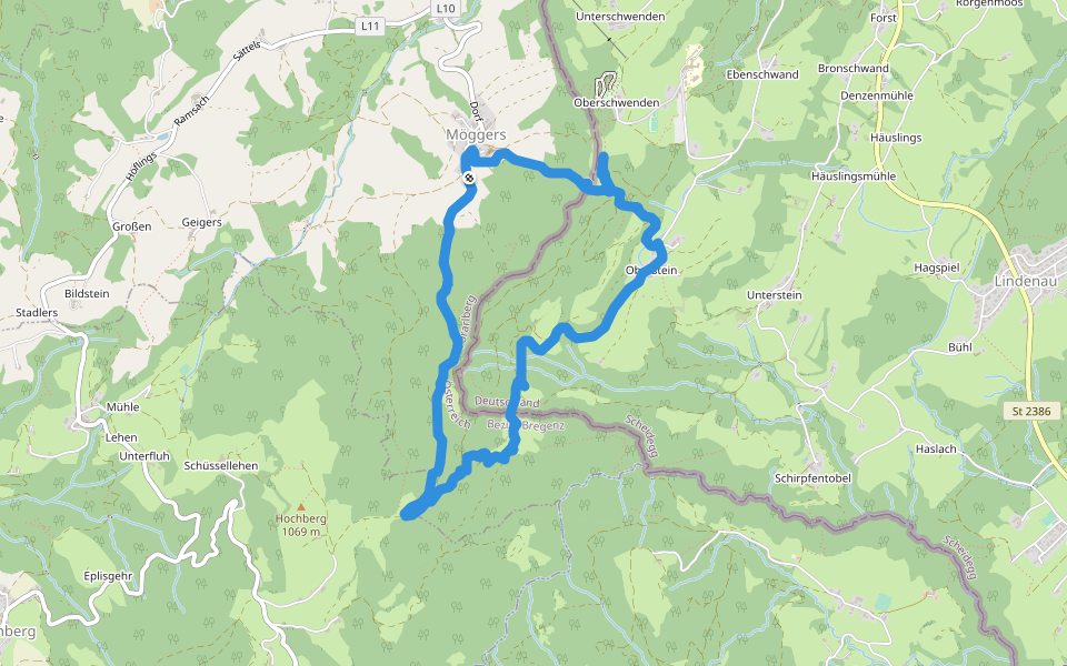 Naturerlebnispfad für Entdecker walking route map in Möggers