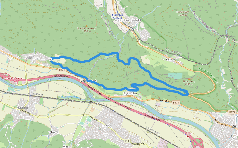 Rundwanderweg walking route map in Pettnau