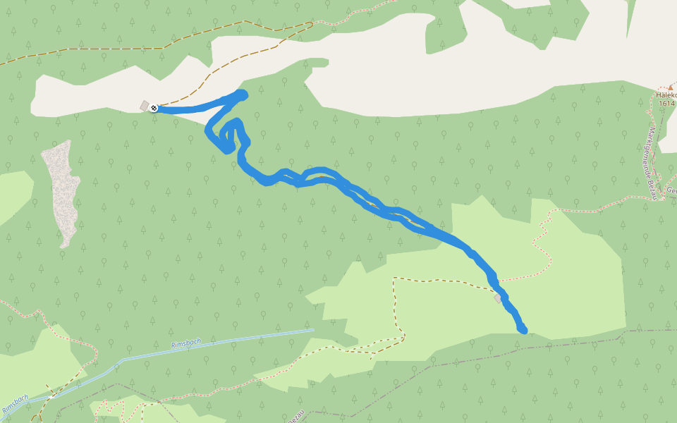 Seefluhalpe walking route map in Bezau