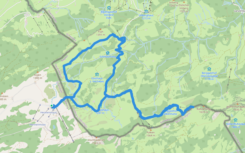 Enstehung der Viehwege walking route map in Riefensberg