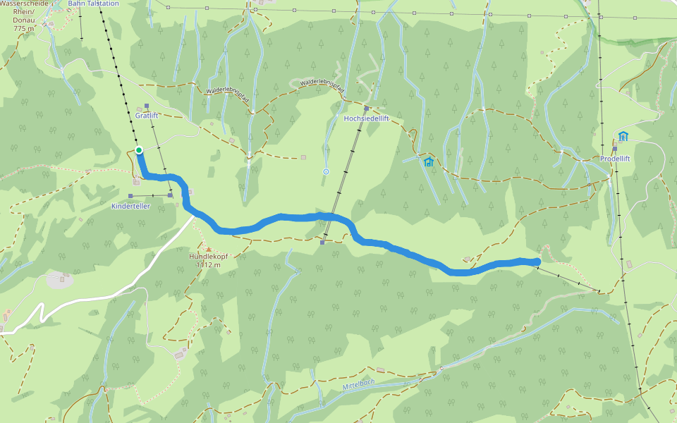 Walderlebnispfad walking route map in Oberstaufen