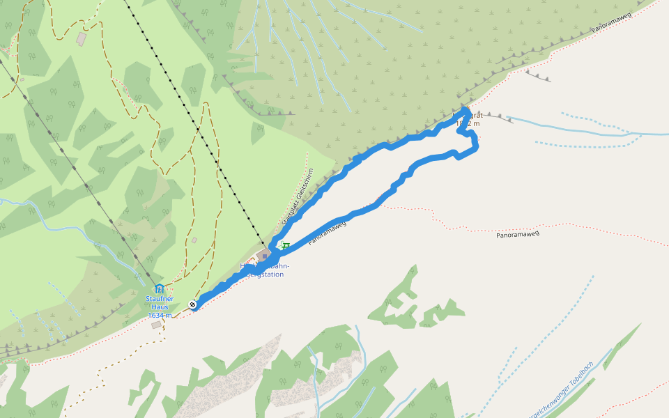 Panoramaweg walking route map in Oberstaufen