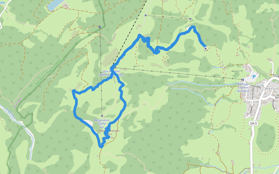 Ofterschwang walking route map in Ofterschwang