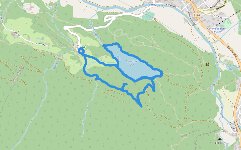 Rudolf Schock Weg walking route map in Oetz