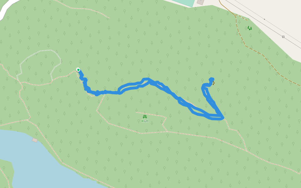 Kluft walking route map in Oetz