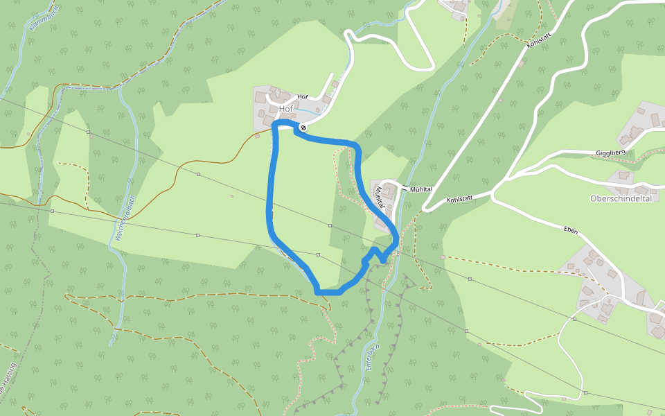 Schneeglöckchenbaum walking route map in Hof