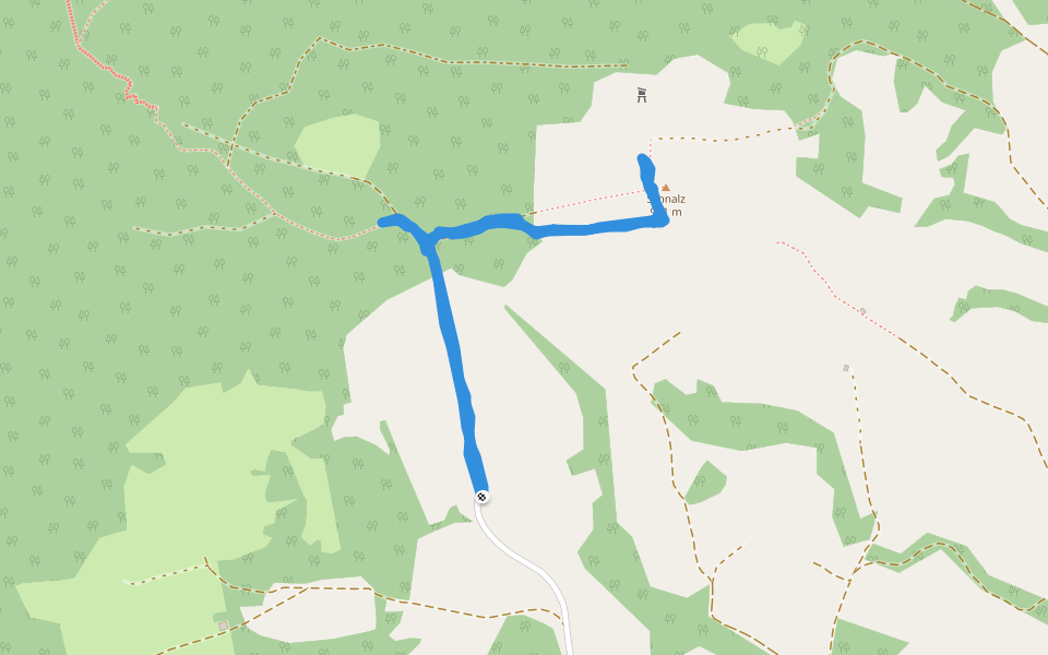 Schnalz walking route map in Böbing