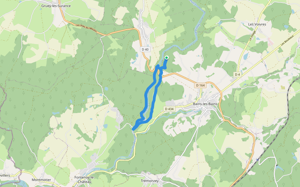 La Maison Directoriale walking route map in La Vôge-les-Bains