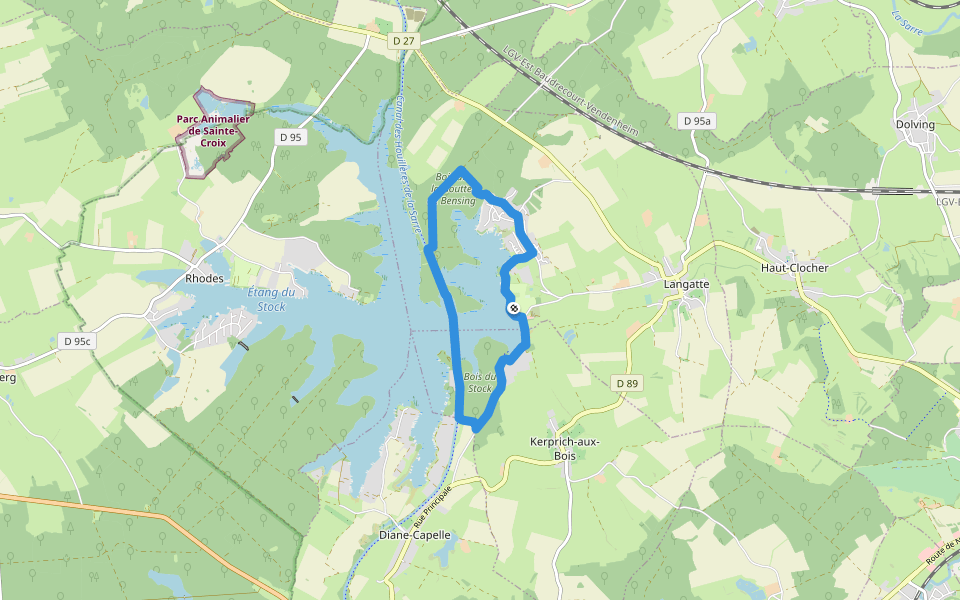 S walking route map in Langatte