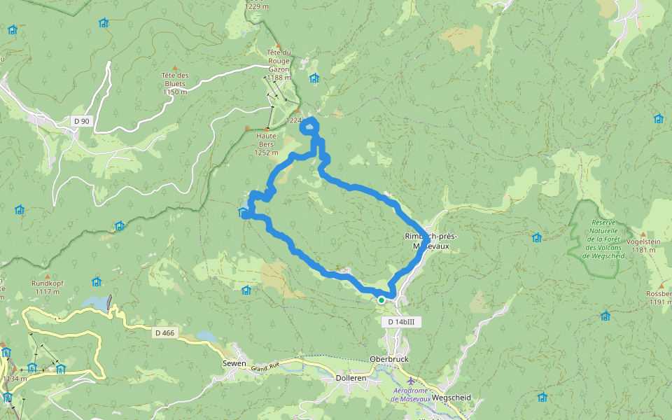 Chemin Rural Ober Ermensbachweg walking route map in Rimbach-prés-Masevaux