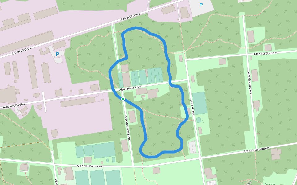 Parc de Loisirs de la Forêt de Haye walking route map in Bois-de-Haye