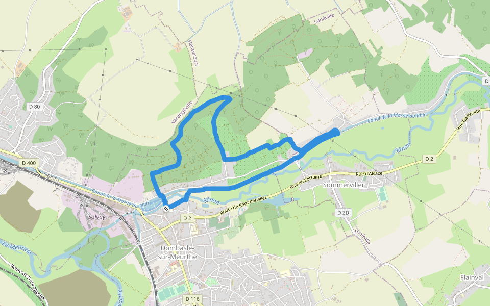 Petit Sentier Gérard walking route map in Dombasle-sur-Meurthe