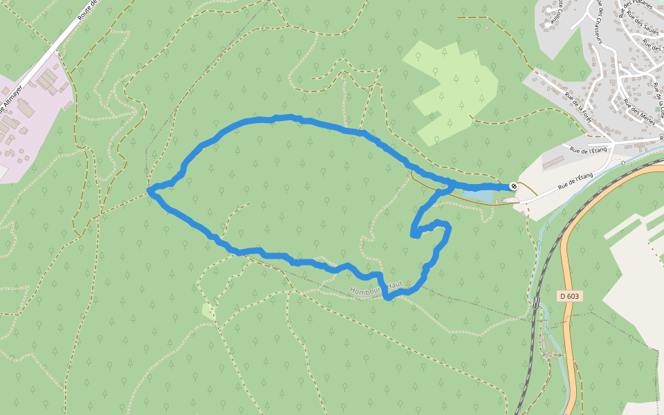 4 Circuit du Moulin á Papier walking route map in Hombourg-Haut